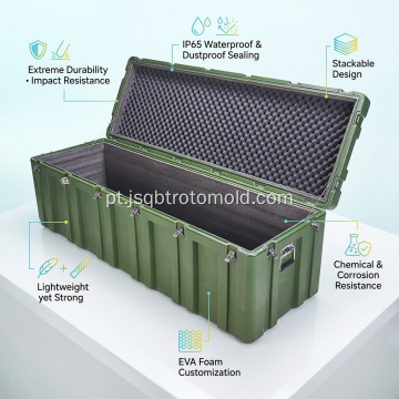 Espessura uniforme da parede Estojos militares rotomoldados em estoque